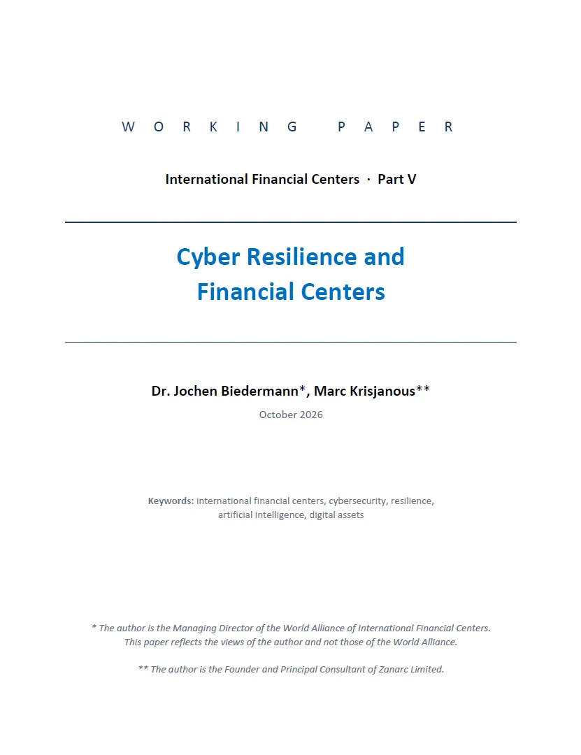 Cyber Resilience and Financial Centers — working paper cover